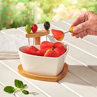 3PAGEN Obstschale Herz mit Pickern Eldo
