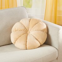 3PAGEN Samtkissen Kürbis creme Eldo