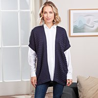 3PAGEN 33% Rabatt auf elegante marinefarbene Strickweste sichern 4068456456365