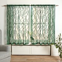 3PAGEN Vorhang Welle grün 140x140 cm