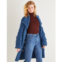 Sirdar Country Classic Worsted Womens Longline Textured Bobble Cardigan 10167 - Downloadable