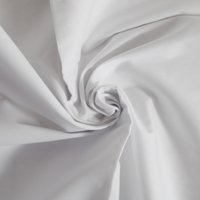 Plain Cotton Poplin Fabric White 140cm