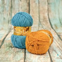 James C Brett Rustic Aran with Wool DAT24 Navy with Cream Beige Fleck 400g