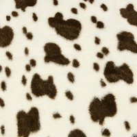 Cow Print Faux Fur Fabric 4 Brown 180cm