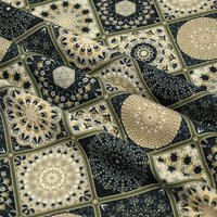 Kaleidoscope Print Cotton Poplin Fabric 3 Black 148cm