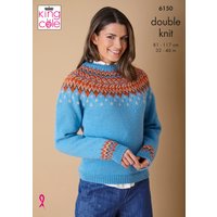 King Cole Merino Blend DK Sweaters 6150 Knitting Pattern