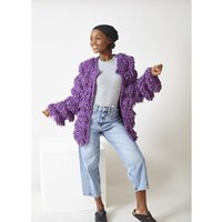 King Cole Yummy Tweed Chunky Cardigan 6318 Knitting Pattern 81-117cm