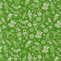 MP Cracking Christmas Polycotton 1m - Green