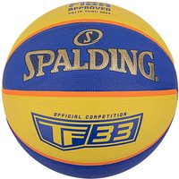 Ballon de basket Spalding TF-33 Or - Jaune/Bleu Sz6 Caoutchouc