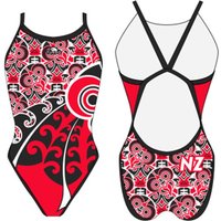Maillot de bain Natation Turbo Femme de "Revolution" Nouvelle-Zélande-2023 Rouge