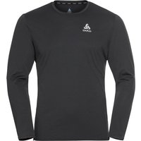 T-shirt de Trail Odlo Crew Neck L/S Zeroweight Chill-Tec Homme Noir