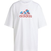 T-shirt adidas Fleur Badge de Sports Gt Femme Blanc
