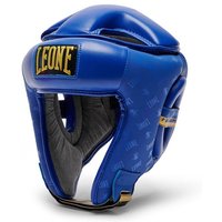 Casco de boxeo leone protector abierto dna azul
