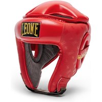 Casco de boxeo leone protector abierto dna rojo