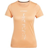 Camiseta de trail adidas agravic shirt mujer naranja