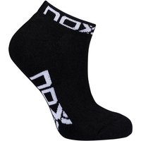 Chaussettes de pádel Nox Tobilleros De Femme Noir Logo Blanc