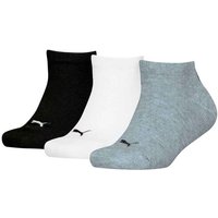 Chaussettes Puma Plain Sneaker Enfant Gris/Blanc/Noir Pack