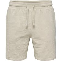 Pantalon Only & Sons Onskian Life Reg Seersucker Shorts Noos Homme Silver Lining
