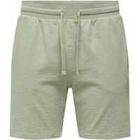 Pantalon Only & Sons Onskian Life Reg Seersucker Shorts Noos Homme Seagrass