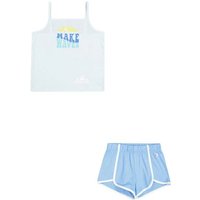 Conjunto champion niña azul/blanco