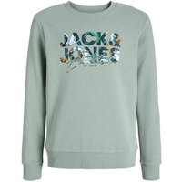 Sweat Jack and Jones Jjgeplas Crew Neck Enfant Iceberg Vert