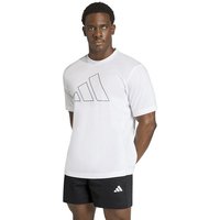 Camiseta de fitness adidas we fr big logo hombre blanco