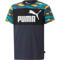 Camiseta puma de camuflaje essentials+ infantil black