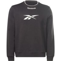 Sudadera de fitness reebok ri arch logo vector crew negra hombre