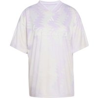 Camiseta adidas tiro cg aw mujer beige/blanco/lila/multco