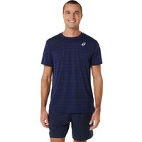 T-shirt de Tennis ASICS Court Stripe Homme Marine