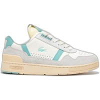 Chaussures Lacoste T-Clip Cuir Couleur Pop Blanc Femme