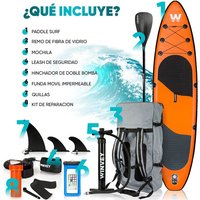 Tabla de paddle surf winvey hinchable naranja