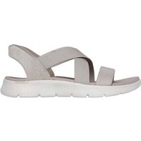 Sandalias skechers go walk flex - glimmer mujer taupe textile