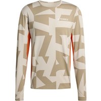 T-shirt Montagne Adidas Multi Synthetic Homme , beige/blanc