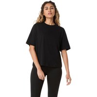 T-shirt Fitness ASICS Femme broderie spirale, coupe décontractée, noir