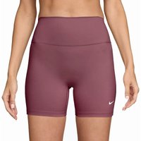 Collants Fitness Nike One taille haute 5" style motard Femme rouges
