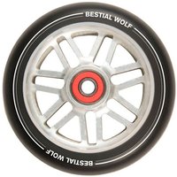 Roue Bestial Wolf Shire de 110 mm, Caoutchouc noir et noyau argenté