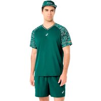 T-shirt Tennis vert ASICS Padel Court SS pour Homme