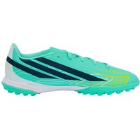 Chaussures football vertes adidas F50 Hyperfast Club TF Enfant