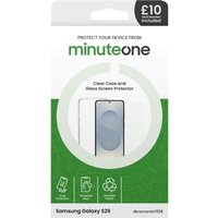 Samsung S26 Minute One Clear Case and Glass Screen Protector Buy Now