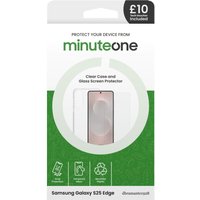 Samsung Galaxy S25 Edge Minute One Clear Case and Glass Screen Protector Buy Now