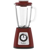 Blender MOULINEX LM430510 BlendforcePuissant et robusteGrâce à son bol en verre, résistant aux rayures comme aux chocs thermiques, ce blender pourra mixer les préparations les plus diverses avec un excellent résultat. Son moteur de 800 W et son couteau à 4 lames offrent des textures lisses et homogènes, sans effort. Ce blender MOULINEX bénéficie par ailleurs de la technologie Air Cooling, permettant une excellente ventilation du moteur, qui peut ainsi tourner sans surchauffer pendant une période pouvant aller jusqu'à 3 minutes. Le système de verrouillage de ce blender de 1,75 litre a été repensé pour une mise en place très facile, proposant une très haute stabilité et une sécurité optimale.Un blender chic et ergonomiqueAvec ses lignes contemporaines conservant une touche de style vintage, ce blender rouge se posera sur votre plan de travail avec bonheur. Son gros bouton central ergonomique et son bol en verre lui donnent le statut d'objet design désirable, à la fois beau et fonctionnel, complètement dans l'air du temps.