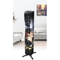 Tour enceinte bluetooth MUSE M-1280 NY Radio FM + Port USBCompatible avec ordinateur portable, tablette ou smartphone. Fonctions heure, réveil et sommeil. Aigus et Graves réglables. Systéme de Haut-parleur 2.1 avec caisson de basse intégré. Port USB:Oui . Bluetooth:Oui . Enceintes Bluetooth résidentielles: