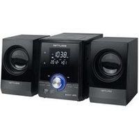Micro chaine MUSE M-38BT BluetoothDe nombreuses fonctionnalitésCette micro chaîne MUSE se dote d'un système haut-parleurs à 2 voies avec une puissance de sortie de 2 x 10 Watts. Elle possède un lecteur de CD-ROM compatible avec les CD, CD-R/RW et MP3. Peu encombrante et facile à déplacer, cette micro chaîne pèse seulement 1,35 kg. Elle dispose de nombreuses connexions : port USB, prise casque audio et prise auxiliaire de 3,5 mm. Cette micro chaîne L. 20 x H. 16 x P. 15,5 cm permet d'écouter de la musique selon ses envies : lecture aléatoire, programmable ou répétition.Une l'allure moderneCette micro chaine noire trouvera facilement sa place sur un meuble du salon ou d'une chambre à coucher. Moderne, elle possède un afficheur LCD avec rétroéclairage blanc. Esthétique et facile à utiliser, elle se présente comme une alternative intéressante à une radio classique.