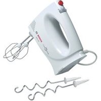 Batteur BOSCH MFQ3010 CleverMixxUn appareil utileVous cherchez un batteur efficace avec un très bon rapport qualité/prix ? Laissez-vous séduire par ce modèle proposé par la célèbre marque allemande BOSCH. Il vous permet de réaliser de nombreuses préparations culinaires sans effort. Après votre commande, vous recevez un petit colis qui contient le produit accompagné de ses accessoires, à savoir 2 fouets et 2 crochets pétrisseurs. Vous avez le choix entre 3 vitesses (2 + pulse) qui se régulent de manière électronique. La puissance maximale atteint les 300 watts. Ce batteur blanc est indispensable dans toute cuisine. Il est couvert par une garantie d'une durée de 2 ans.Un design ergonomiqueLe corps de ce batteur BOSCH en plastique arbore un design classique. Sa poignée ergonomique permet de manipuler l'appareil à votre convenance. Les accessoires en métal s'insèrent aisément dans les embouts. Vous apprécierez la facilité d'utilisation des commandes manuelles situées à l'avant de ce batteur moderne de couleur blanche.