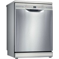 Lave-vaisselle pose libre BOSCH SMS2HTI79E 12 couverts InoxUn appareil efficaceLe lave-vaisselle pose libre BOSCH SMS2HTI79E a tout pour faciliter la vie d'une petite famille. D'une capacité de 12 couverts, il possède six programmes de lavage et un départ différé pouvant aller jusqu'à 24 heures. Lorsque vous ne devez laver qu'une petite quantité de vaisselle, il vous suffit d'utiliser la fonction demi-charge. Ce lave-vaisselle est équipé d'un programme silence qui réduit les bruits de fonctionnement. Ce lave-vaisselle L. 60 x H. 84,5 x P. 60 cm affiche des dimensions adéquates pour se glisser sous un plan de travail de hauteur standard. Il consomme 9,5 litres d'eau par cycle.Un habillage élégantAdapté à toutes les cuisines quel que soit leur style, ce lave-vaisselle à pose libre inox apporte un soupçon d'élégance supplémentaire à la pièce. Il est doté d'un design classique, avec une poignée intégrée à la porte. Son panneau de commandes en partie haute présente des réglages simples à utiliser.