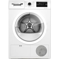 Sèche Linge Hublot BOSCH WTH83V13FR Pompe à chaleurConseillé pour le linge délicatPour préserver vos vêtements fragiles, les microfibres, les articles de sport, adoptez ce sèche-linge à fonction AudoDry. Grâce à cette technologie, le séchage de vos textiles s'effectue en douceur. Pratique, ce sèche-linge BOSCH intègre un écran LED qui permet de régler facilement les différentes options et programmations. Facile à nettoyer, ce sèche-linge est doté d'un filtre EasyClean qui facilite son entretien. Offrant un volume de 112 L, ce sèche-linge de dimensions L. 59,8 x H. 84,2 x P. 59,9 cm utilise un système de chauffe par pompe à chaleur et dispose en outre d'un dispositif de contrôle de séchage électronique par sonde. Autre avantage, son système AntiVibration garantit un fonctionnement silencieux et stable.Une ouverture hublot pratiqueEfficace, ce sèche-linge blanc est idéal pour prendre soin de votre linge au quotidien. Sa forme en hublot est pratique pour l'aménagement d'une buanderie étroite et vous pouvez le placer sur le lave-linge pour gagner de la place. Son design classique s'adapte à votre décoration intérieure en toute simplicité.