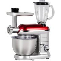 Robot pâtissier SIGNATURE KM140 DN Kit patisserieDe nombreuses fonctionsVous souhaitez concocter des préparations élaborées ? Craquez pour ce robot pâtissier L. 51 cm x l. 57 cm x H. 36 cm. Sa puissance atteint les 1260 watts et se décline à travers 7 vitesses. Vous disposez d'un bol en métal d'une capacité de 5,5 L et d'un blender en verre de 1,5 L. Plusieurs accessoires sont fournis avec ce produit : hachoir à viande, fouet, batteur et crochet à pétrir. L'ensemble de ce robot pâtissier rouge et gris est livré dans un colis de 18 kg avec une notice d'instructions incluse. Il est ergonomique, simple à utiliser et à entretenir.Un design coloréLe robot pâtissier SIGNATURE affiche un très bon rapport qualité-prix. De plus, il est garanti pendant 2 ans. On aime sa teinte gris clair qui est rehaussée par une partie rouge brillante. Ce robot pâtissier représente un allié pour apporter une touche de couleur dans votre cuisine.