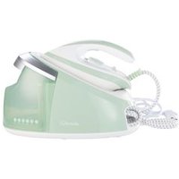 Centrale vapeur VEDETTE EC6011C-GSUne facilité d'utilisationVous recherchez une centrale vapeur pour repasser vos vêtements ? Optez sans plus attendre pour ce modèle très facile d'utilisation. D'une puissance de 3000 W, il se distingue par un temps de chauffe rapide d'à peine une minute. En ce qui concerne le débit de vapeur, il est de 140 g/min. Si vous enclenchez le mode pressing, il atteint 350 g/min. Cette centrale vapeur VEDETTEaffiche par ailleurs une pression de 7 bar. Elle permet de réaliser un défroissage vertical de vos chemises, par exemple. La fonction arrêt automatique s'avère également très pratique.Un appareil compact et moderneCompacte, cette centrale vapeur verteau design moderne tiendra facilement sur une table à repasser. D'une capacité de 7 l, son réservoir transparent permet de contrôler le niveau de l'eau. La semelle qui équipe son fer est en céramique pour assurer un repassage de qualité, sans aucune trace.