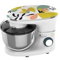 Un fonctionnement intuitifDisponible à tout petit prix, le robot pâtissier SIGNATURE SM-1504S va à l'essentiel ! Il se compose d'un socle robuste, d'un bol d'une grande contenance de 6,2 litres, idéale pour une famille de quatre à six personnes, d'un bouton de réglage rotatif et de pieds antidérapants. Ce robotvous permettra de réussir de nombreux types de recettes de cuisine, aussi bien sucrées que salées : cake au chocolat ou à la banane, cheesecake, pâte à tarte... Ce robotest muni d'un couvercle qui évite les projections. Il se nettoie facilement avec de l'eau chaude et du produit vaisselle.Un design originalCe robot pâtissier blanc est décoré d'un motif abstrait coloré sur la partie supérieure. Il apportera une petite touche de gaieté à votre cuisine. Il est aussi parfaitement assorti au mixeur plongeant de la même collection. Ce modèle trouvera sa place dans une pièce de style classique ou moderne.